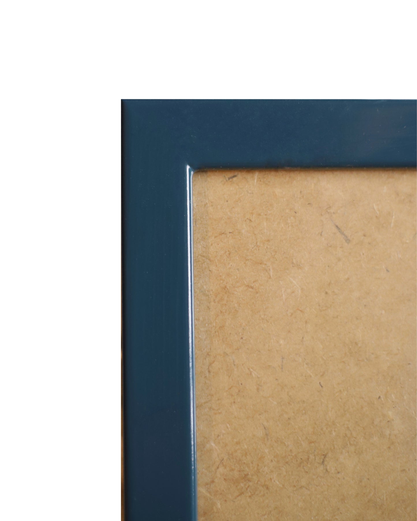 Inky Blue Lacquered Wood Flat Frame