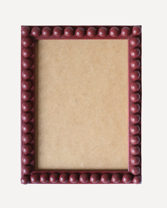 Brick Red Stained Bobbin Frame