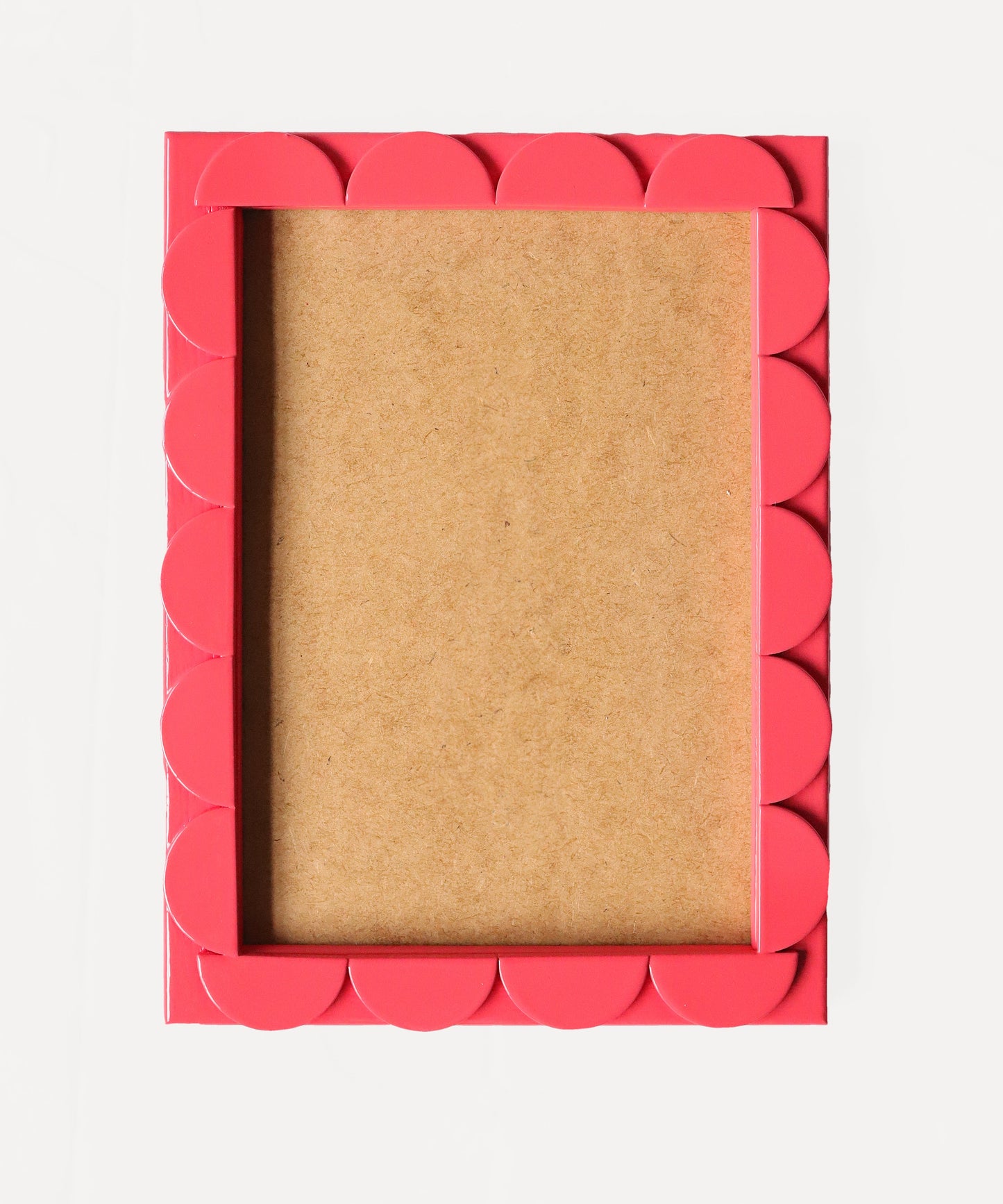 Raspberry Lacquered Scallop Frame