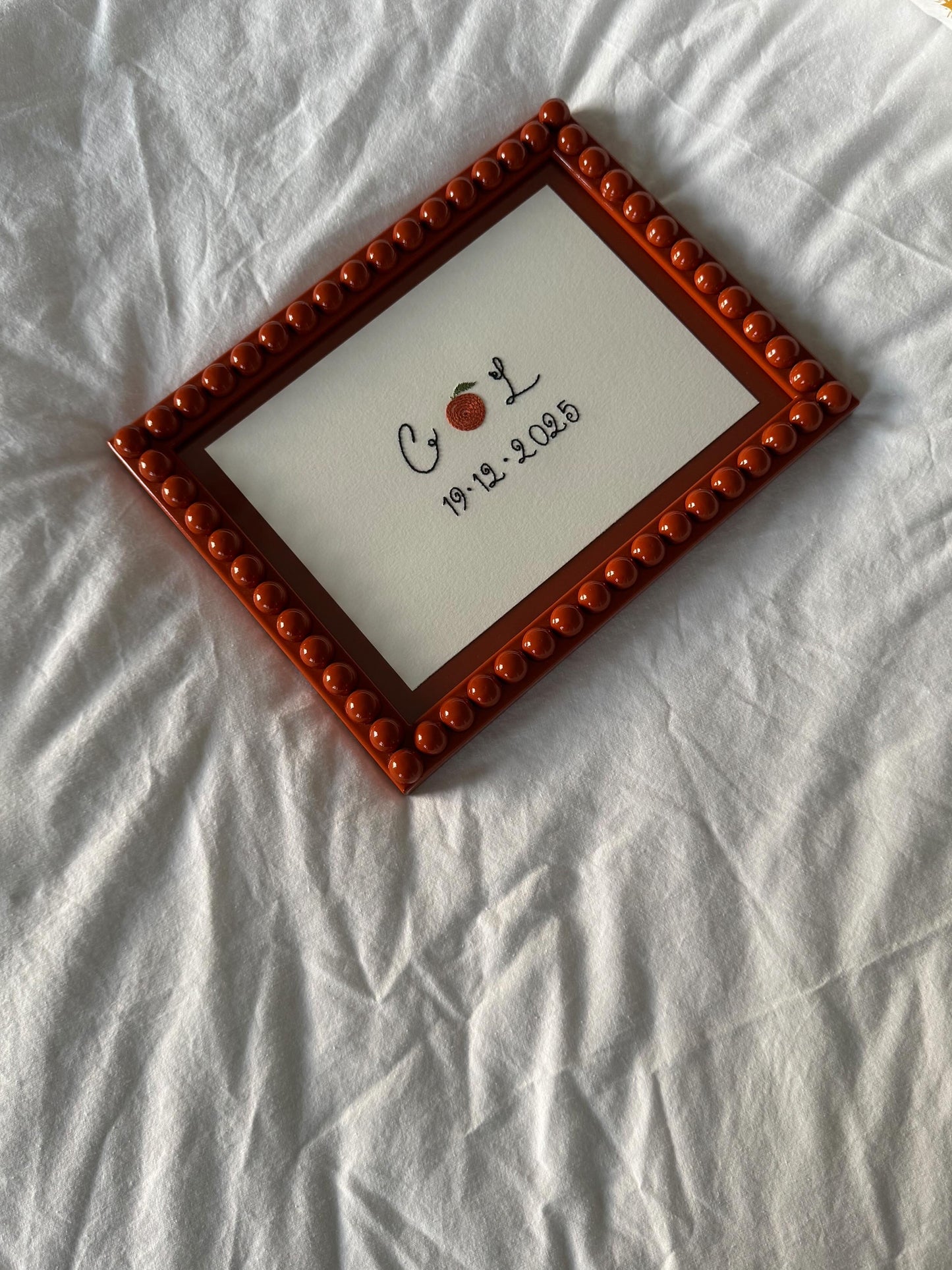 Lobster Orange Bobbin Frame