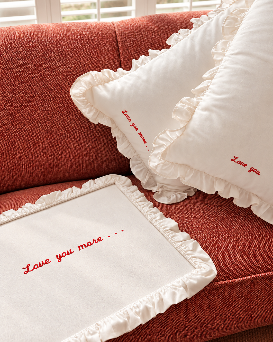 Love You, Love You More - Framed Embroidery
@fabricsnug x @bertolahomestudio