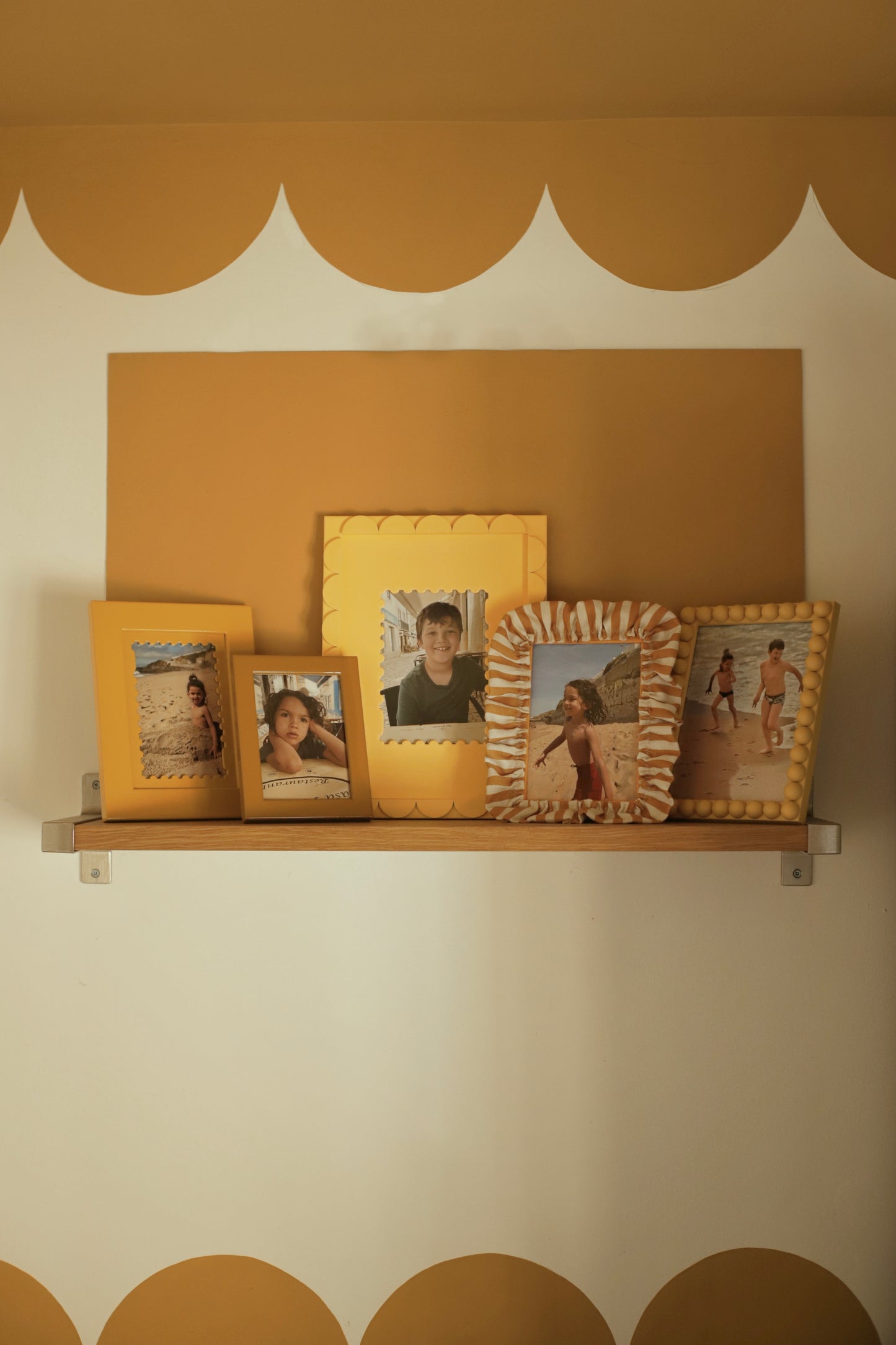 Mustard Stripe Ruffle Frame