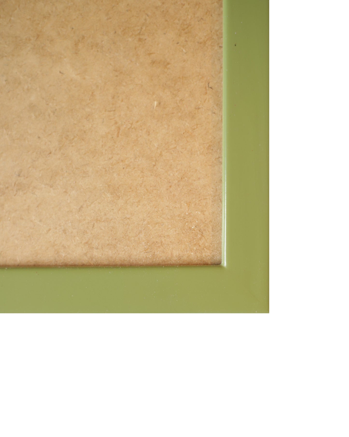 Light olive Lacquered Wood Flat Frame