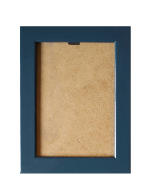 Inky Blue Lacquered Wood Flat Frame