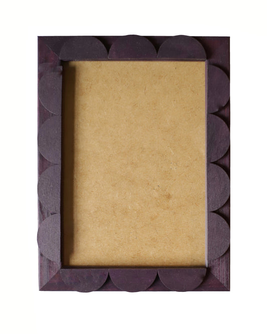 Aubergine Stained Scallop Frame