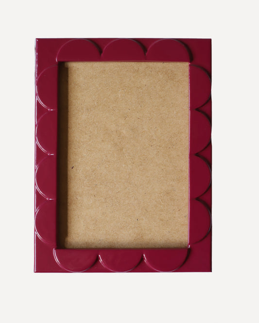 Orchid Lacquered Scallop Frame