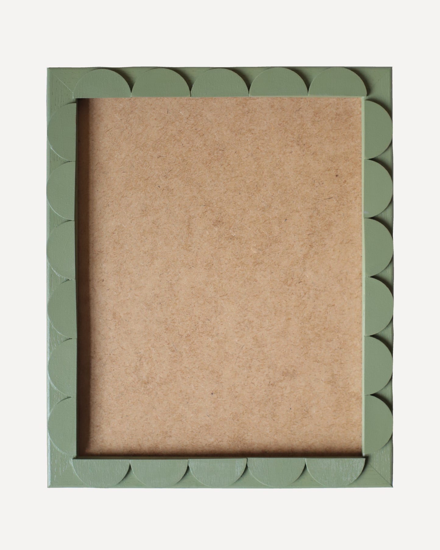 Sage Green Stained Scallop Frame