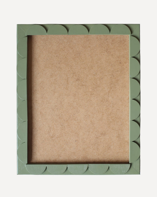 Sage Green Stained Scallop Frame