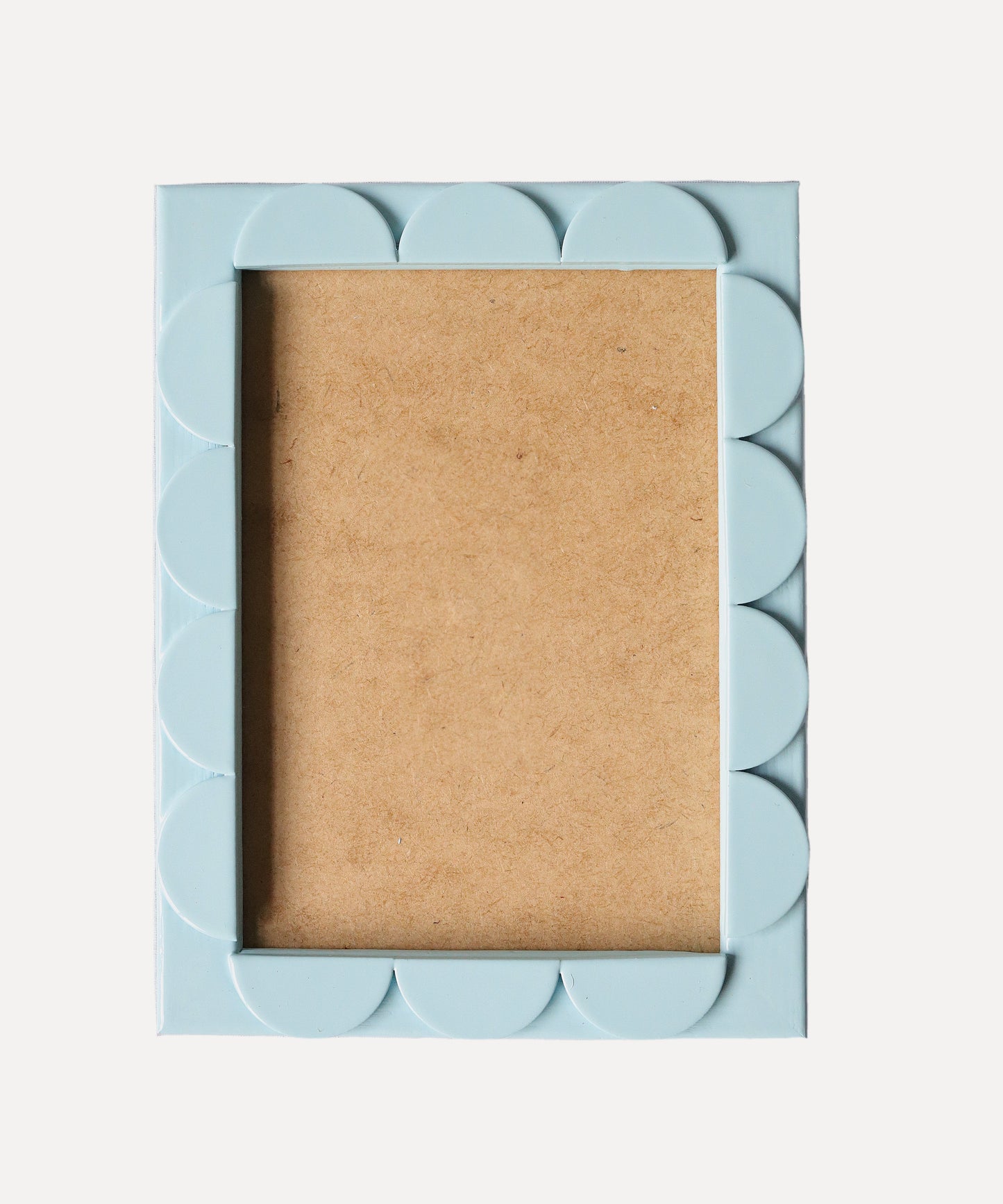 Powder Blue Lacquered Scallop Frame