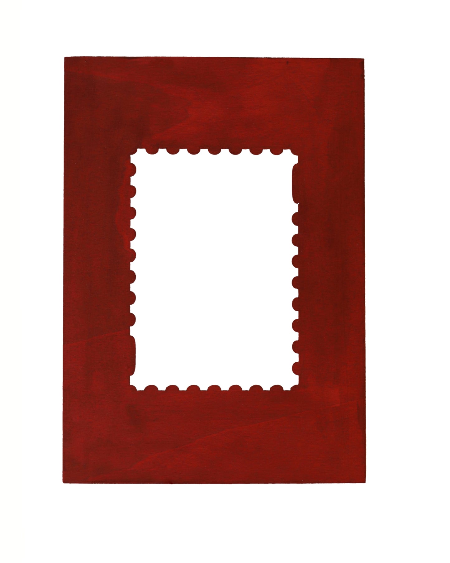 Brick Red Stained Wood Stamp Mount