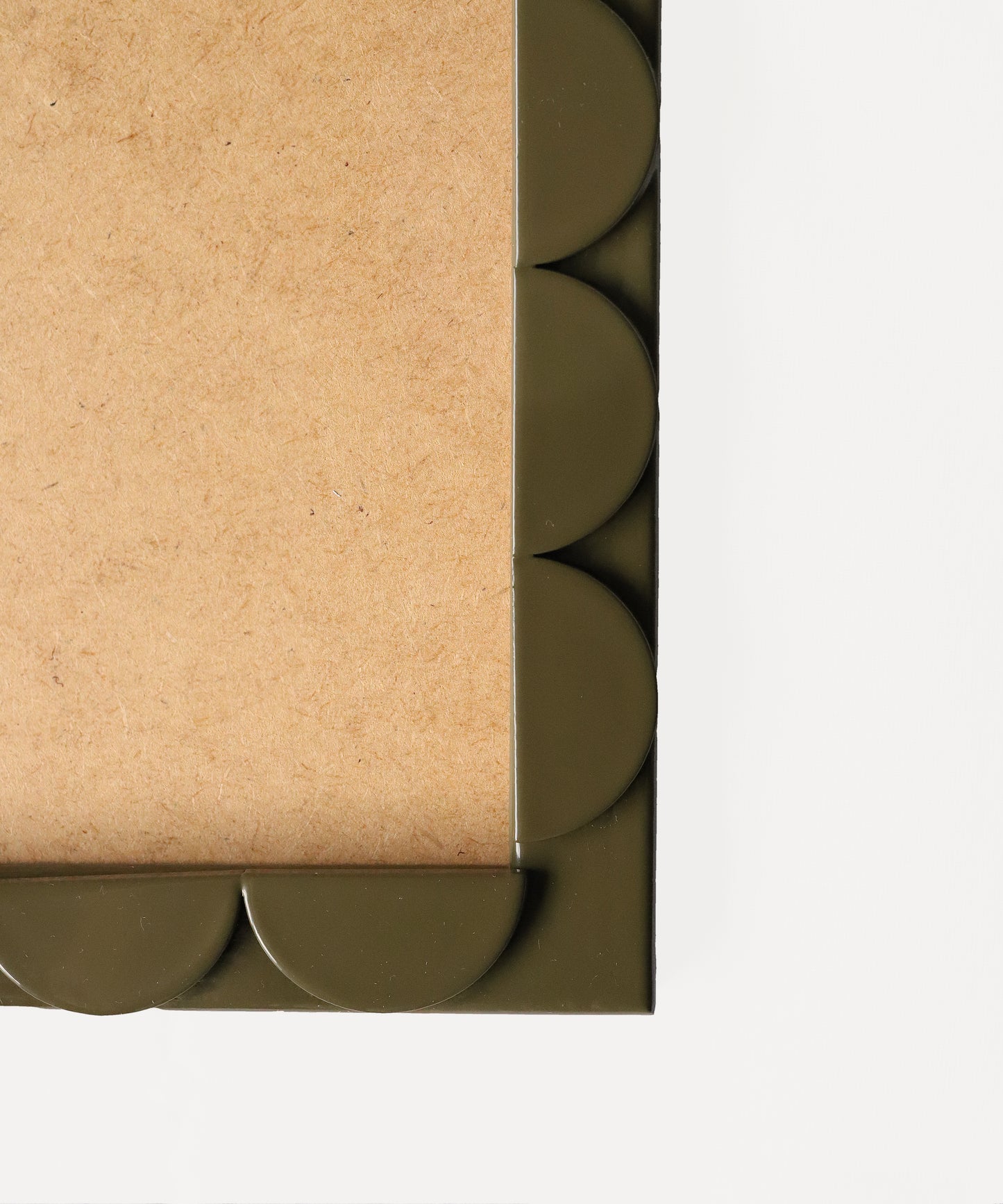 Olive Lacquered Scallop Frame