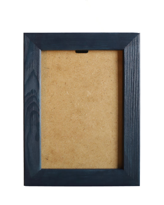 Indigo Stained Wood Flat Frame