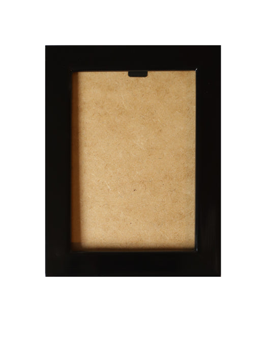 Black Lacquered Wood Flat Frame