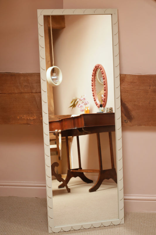 Full-Length Stained Scallop Mirror