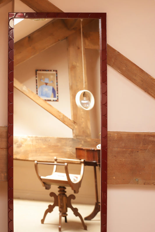 Full-Length Lacquered scallop Mirror