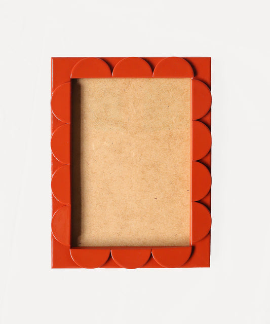 Lobster Orange Lacquered Scallop Frame