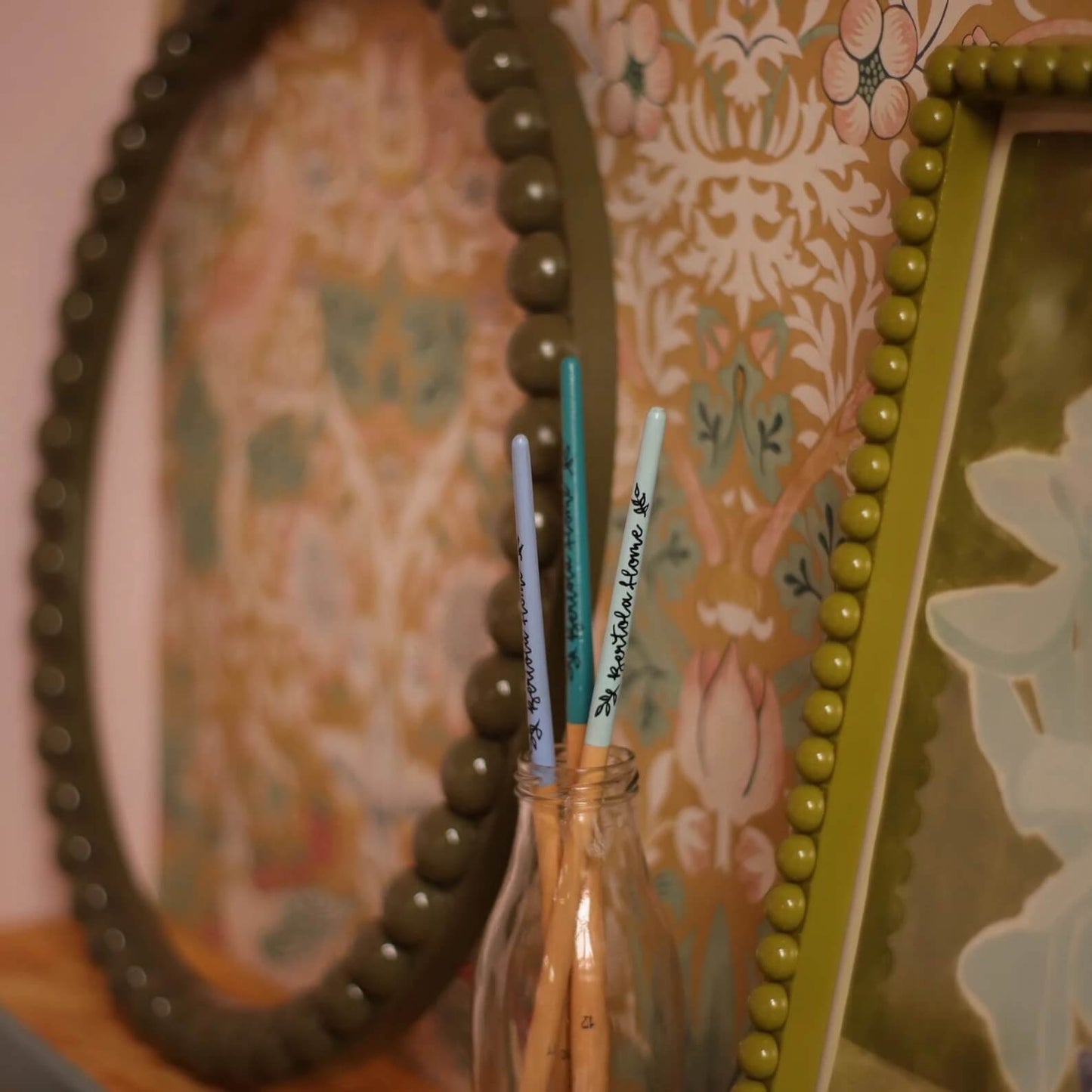 Light Olive Bobbin Frame on a shelf