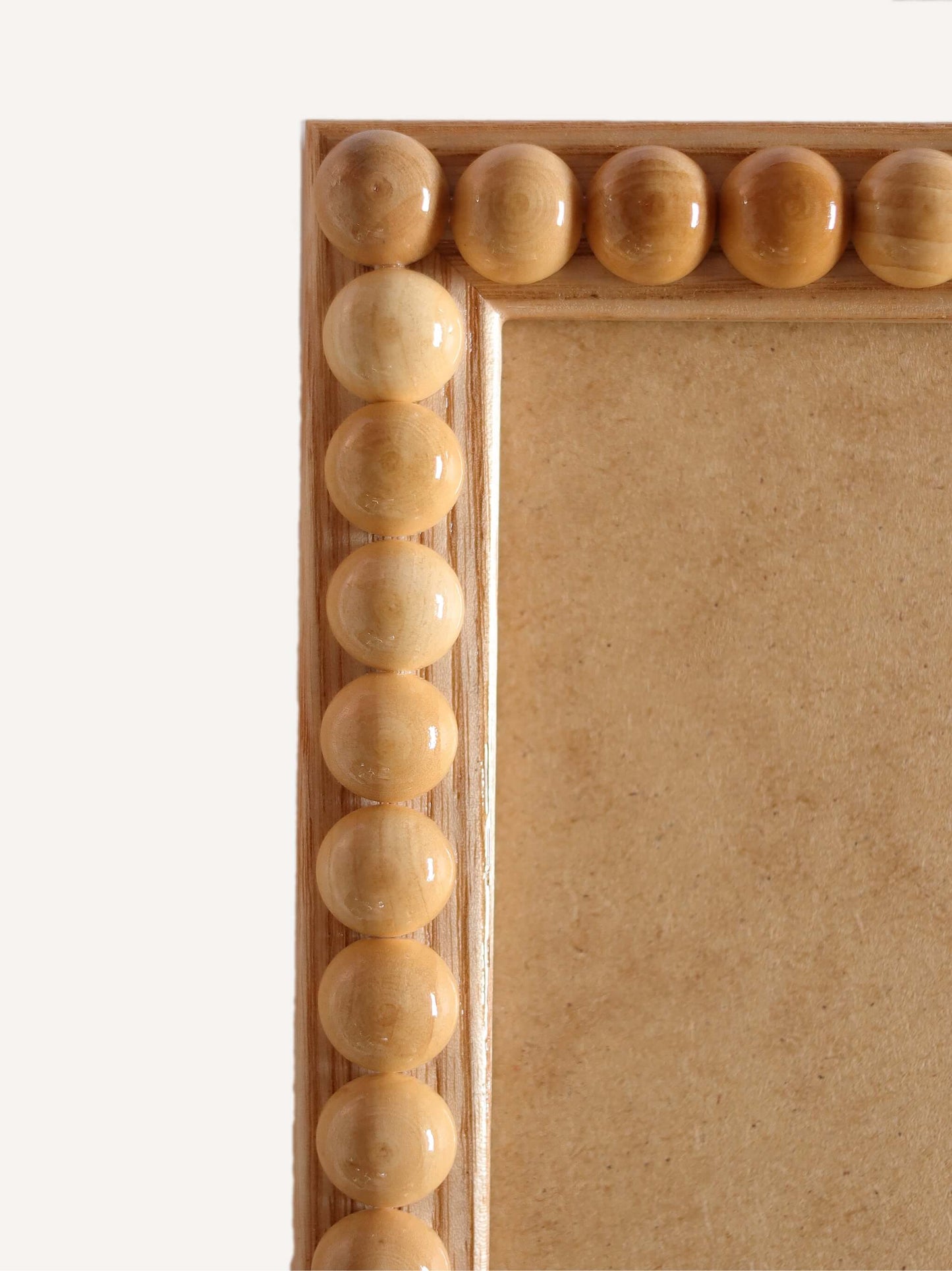 Natural Wood Bobbin Frame close up