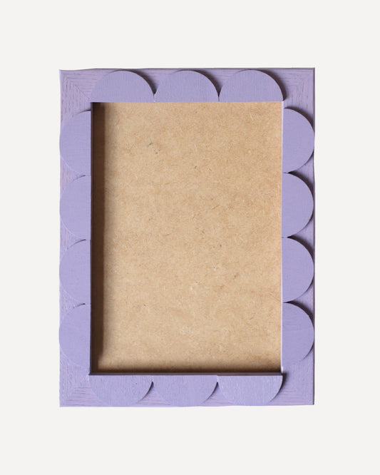 French Lavender Stained Scallop Frame