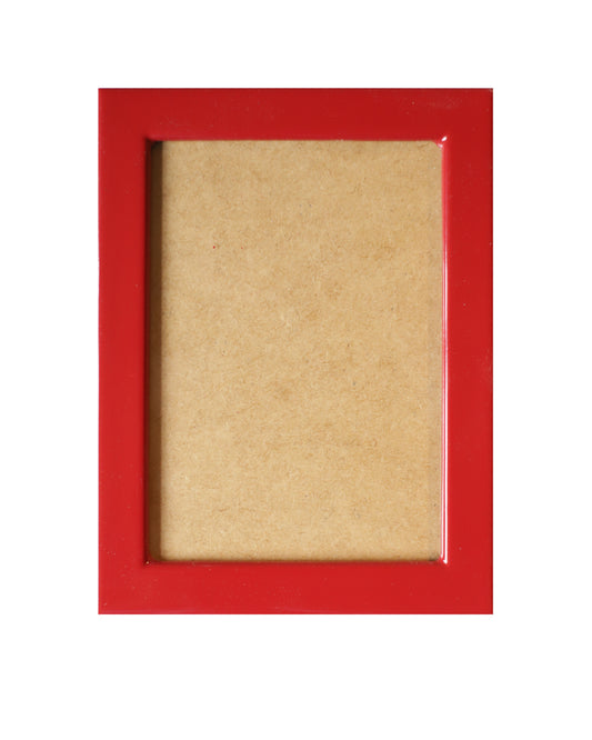 Crimson Lacquered Wood Flat Frame