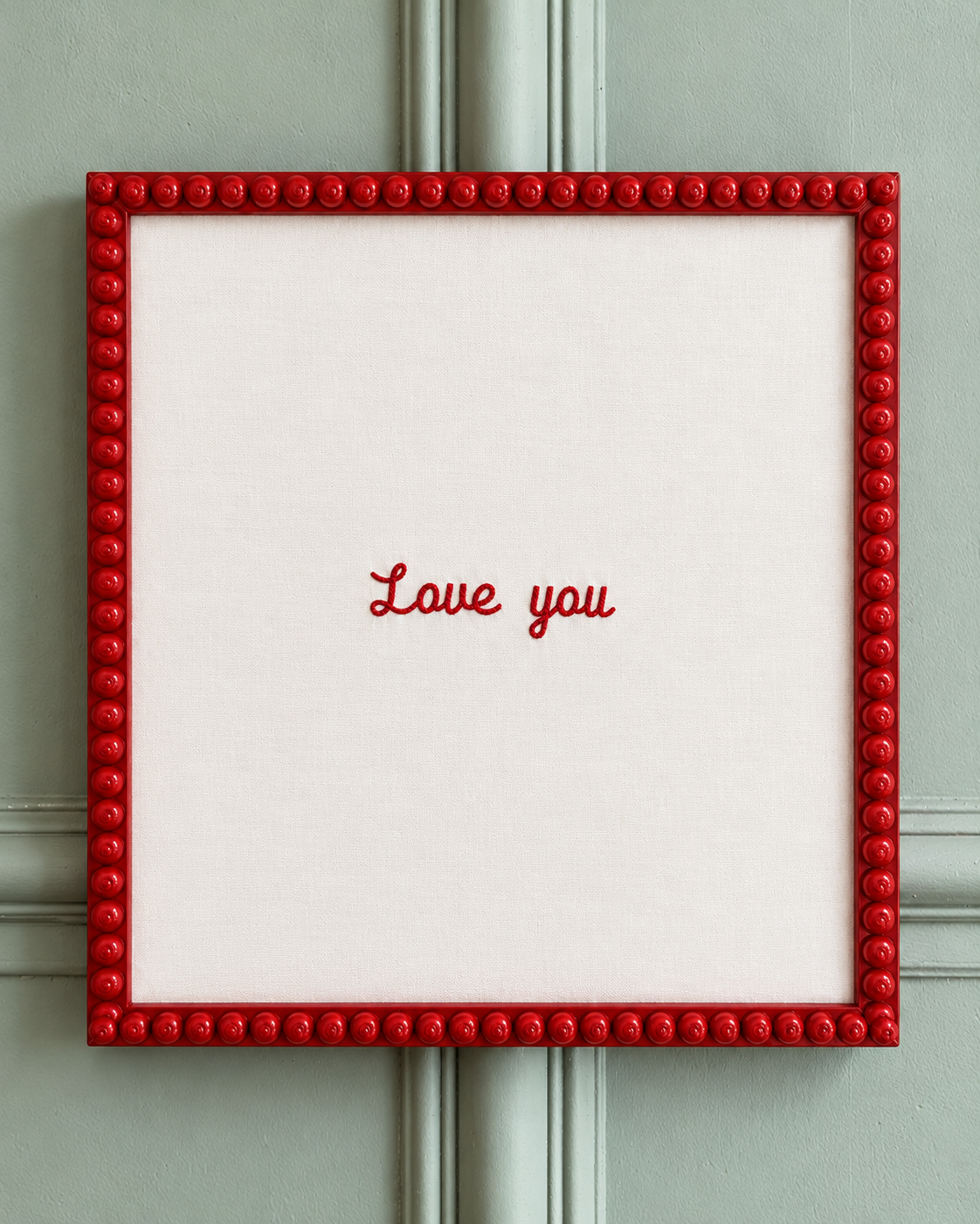 Love You, Love You More - Framed Embroidery
@fabricsnug x @bertolahomestudio