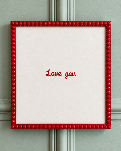 Love You, Love You More - Framed Embroidery
@fabricsnug x @bertolahomestudio