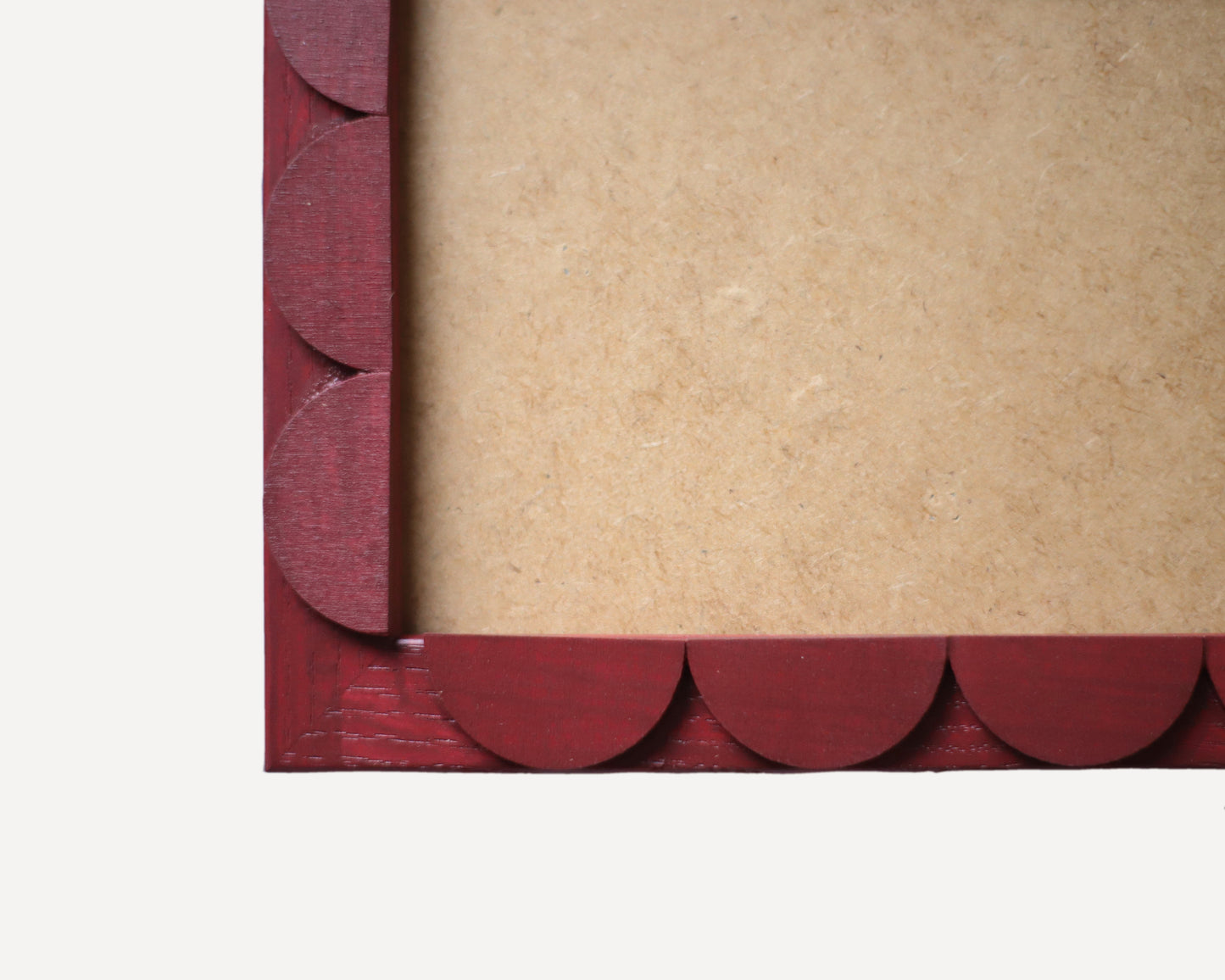 Brick Red Stained Scallop Frame