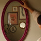 Painted Lacquered Oval Bobbin Mirror