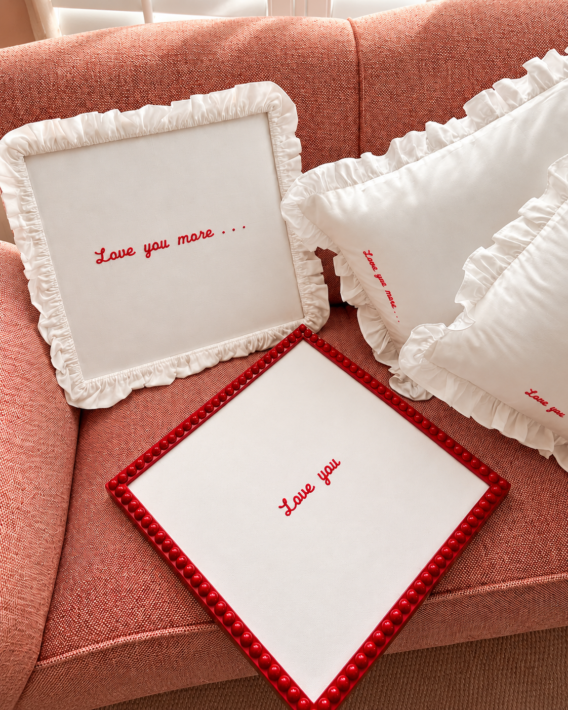 Love You, Love You More - Framed Embroidery
@fabricsnug x @bertolahomestudio