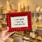 Crimson Lacquered Wood Stamp Mount