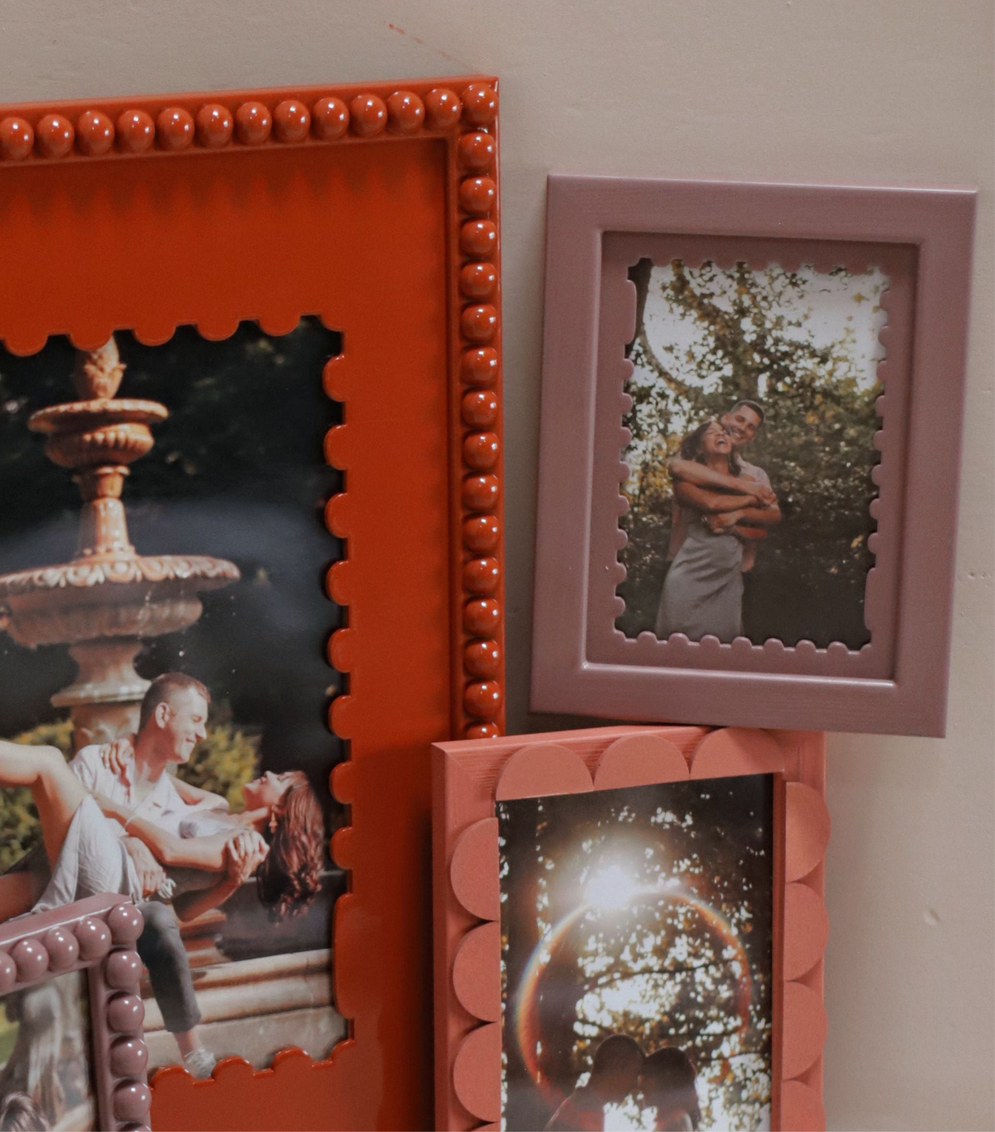 Dusty Rose Lacquered Wood Stamp Mount