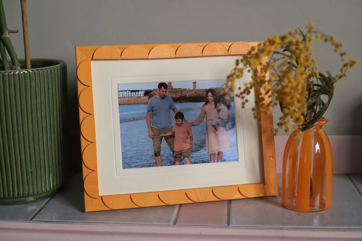 Butterscotch Stained Scallop Frame