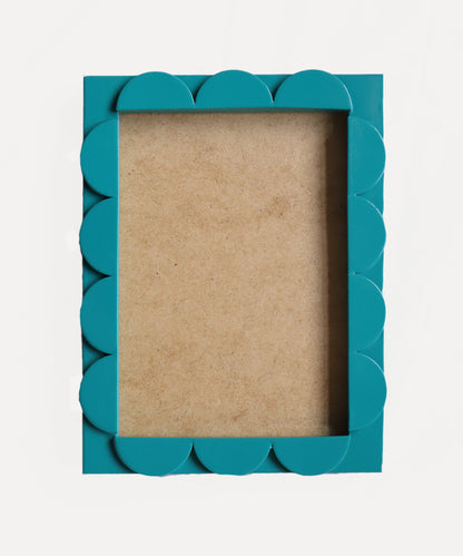 Teal Lacquered Scallop Frame