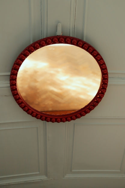 Round Over-Sized Bobbin Mirror