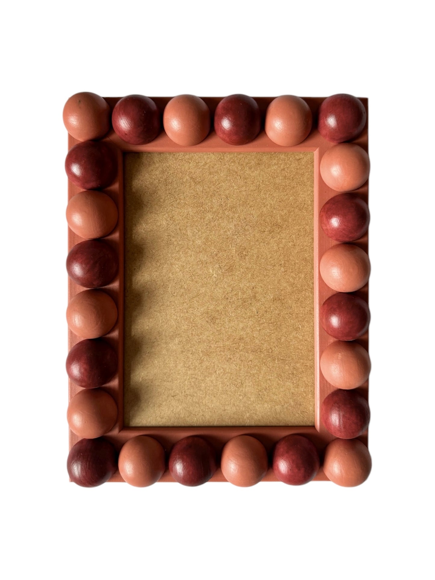 Brick Red & Terracotta Stained Bobbin Frame