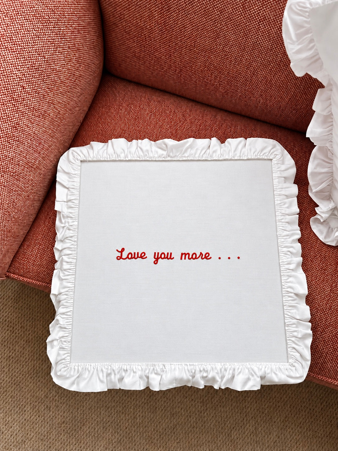 Love You, Love You More - Framed Embroidery
@fabricsnug x @bertolahomestudio