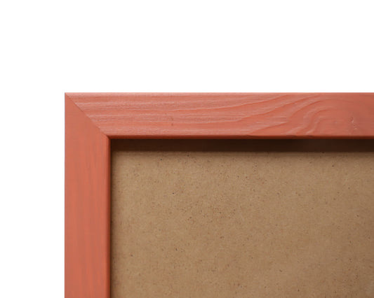 Terracotta Stained Wood Flat Frame