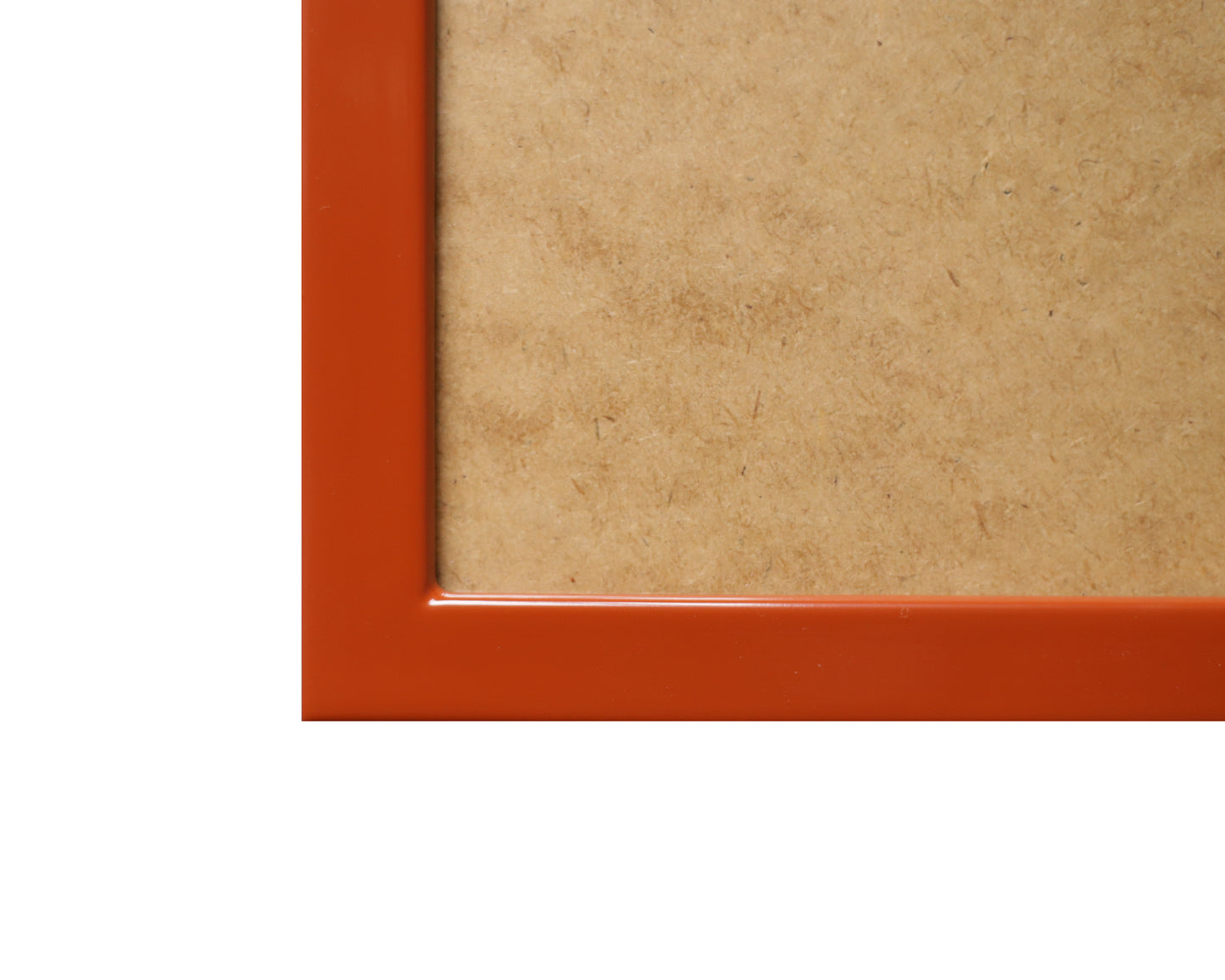 Lobster orange Lacquered Wood Flat Frame