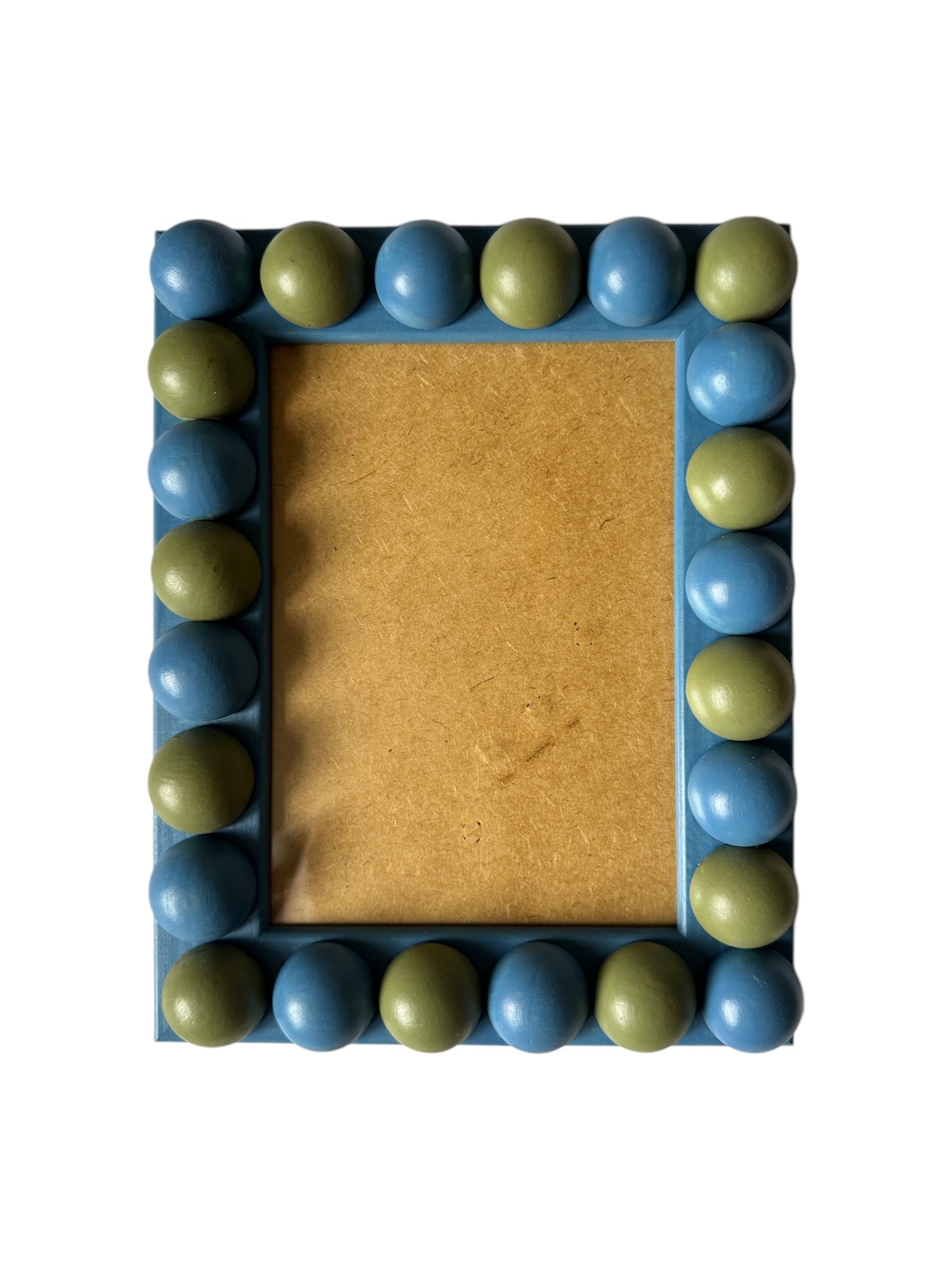 Cornflower Blue & Sage Green Stained Bobbin Frame