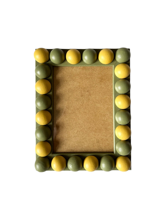 Sage Green & Citrine Stained Bobbin Frame