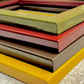 Burgundy Lacquered Wood Flat Frame