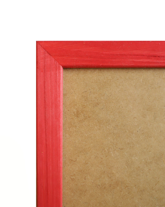 Poppy Stained Wood Flat Frame