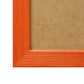 Burnt Orange Stained Wood Flat Frame