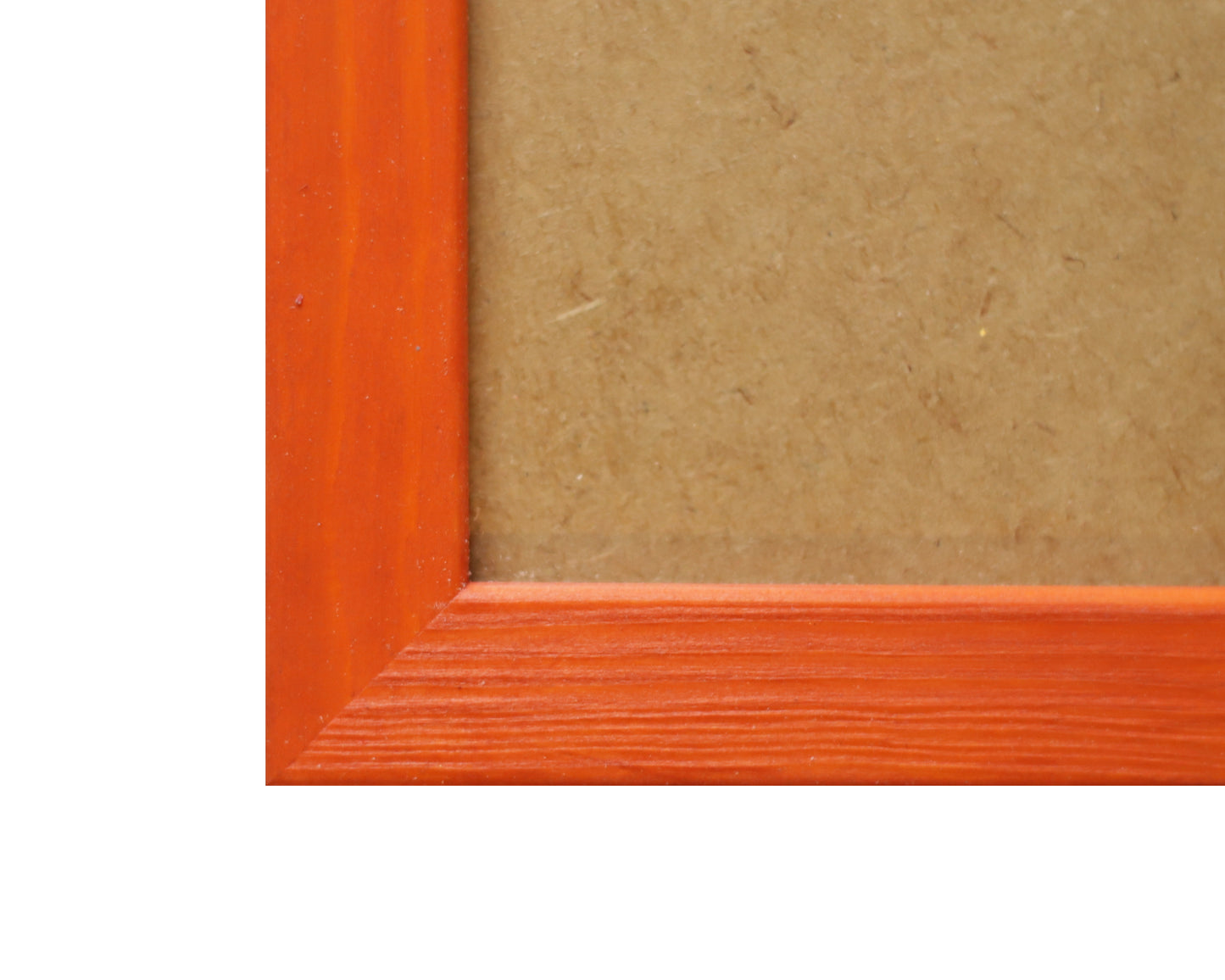 Burnt Orange Stained Wood Flat Frame