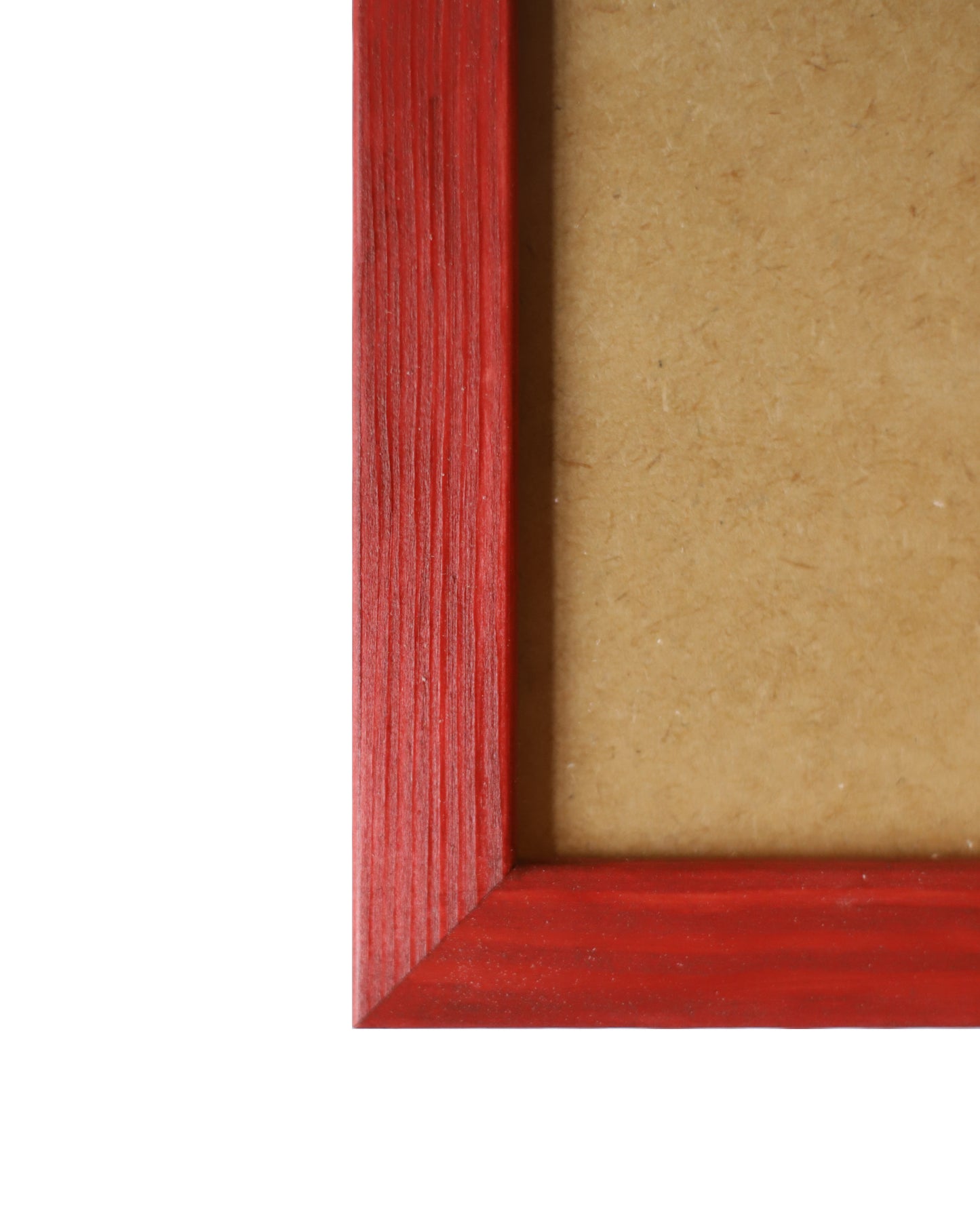 Brick Red Stained Wood Flat Frame