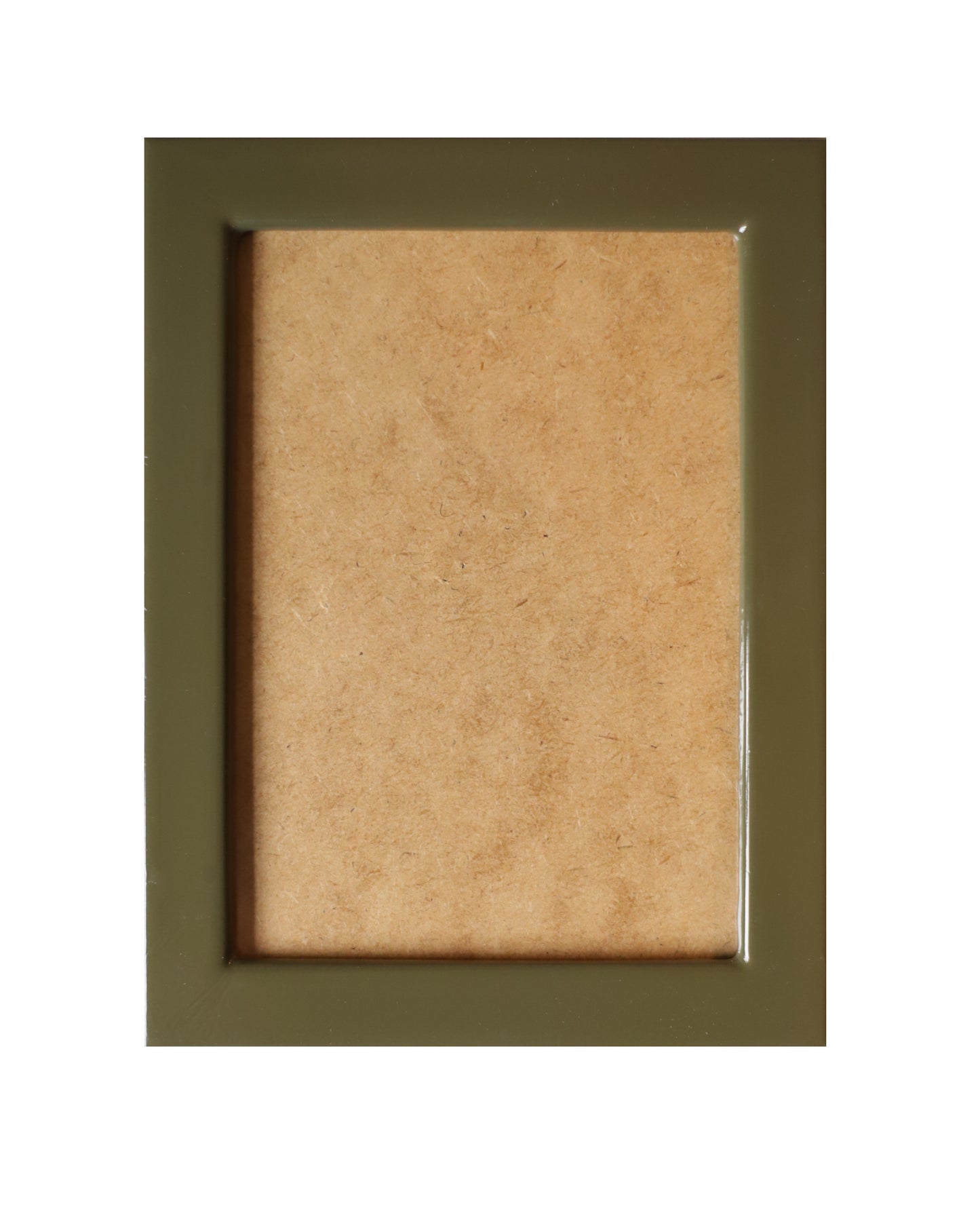 Olive Lacquered Wood Flat Frame