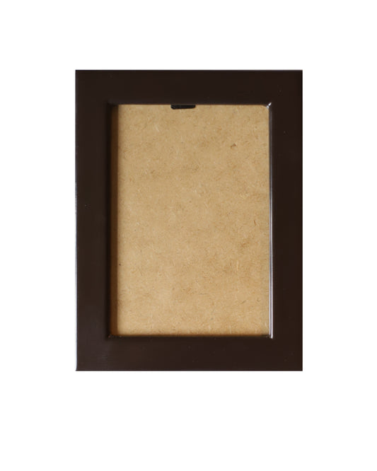 Deep Brown Lacquered Wood Flat Frame