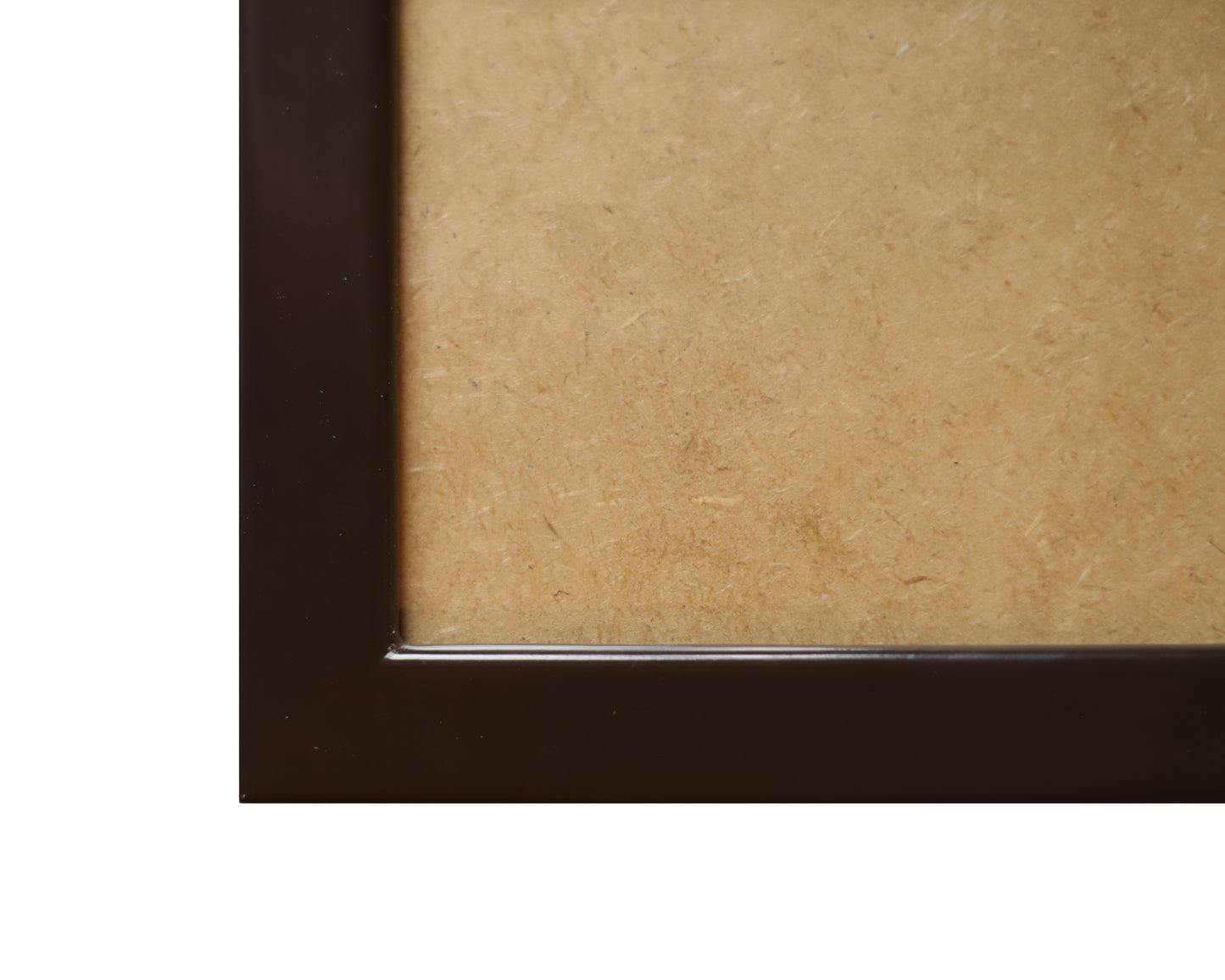 Deep Brown Lacquered Wood Flat Frame