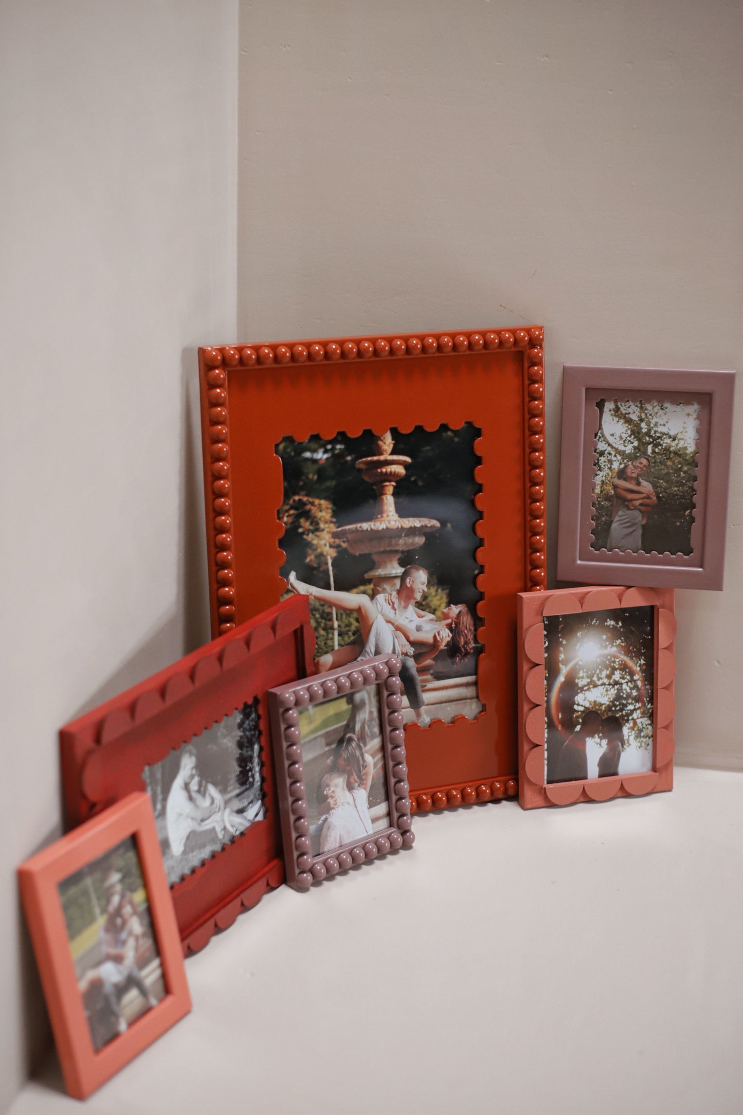 Brick Red Stained Wood Stamp Mount