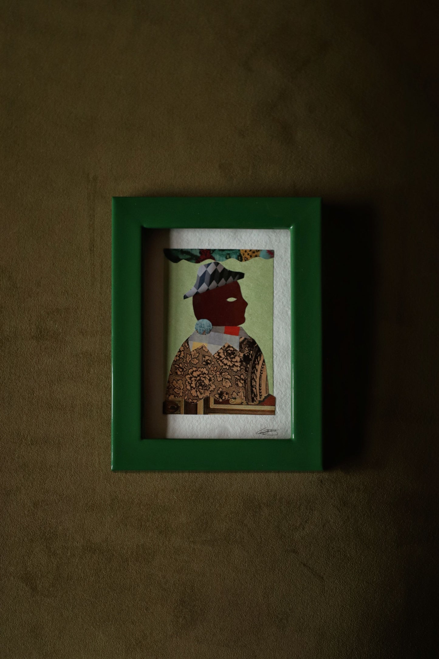 Emerald Lacquered Wood Flat Frame